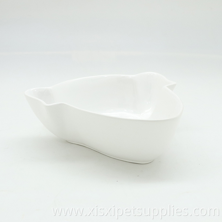 Wholesale Pet Feeding Bowl Dog Shape Ceramic Pet Bowl